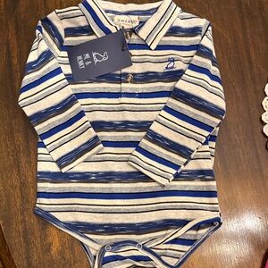 Me & Henry Blue Striped Kids Bodysuit